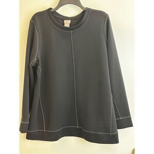 Chico’s Zenergy black sweatshirt top US Size L